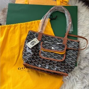Goyard Black and Brown Tote Bag